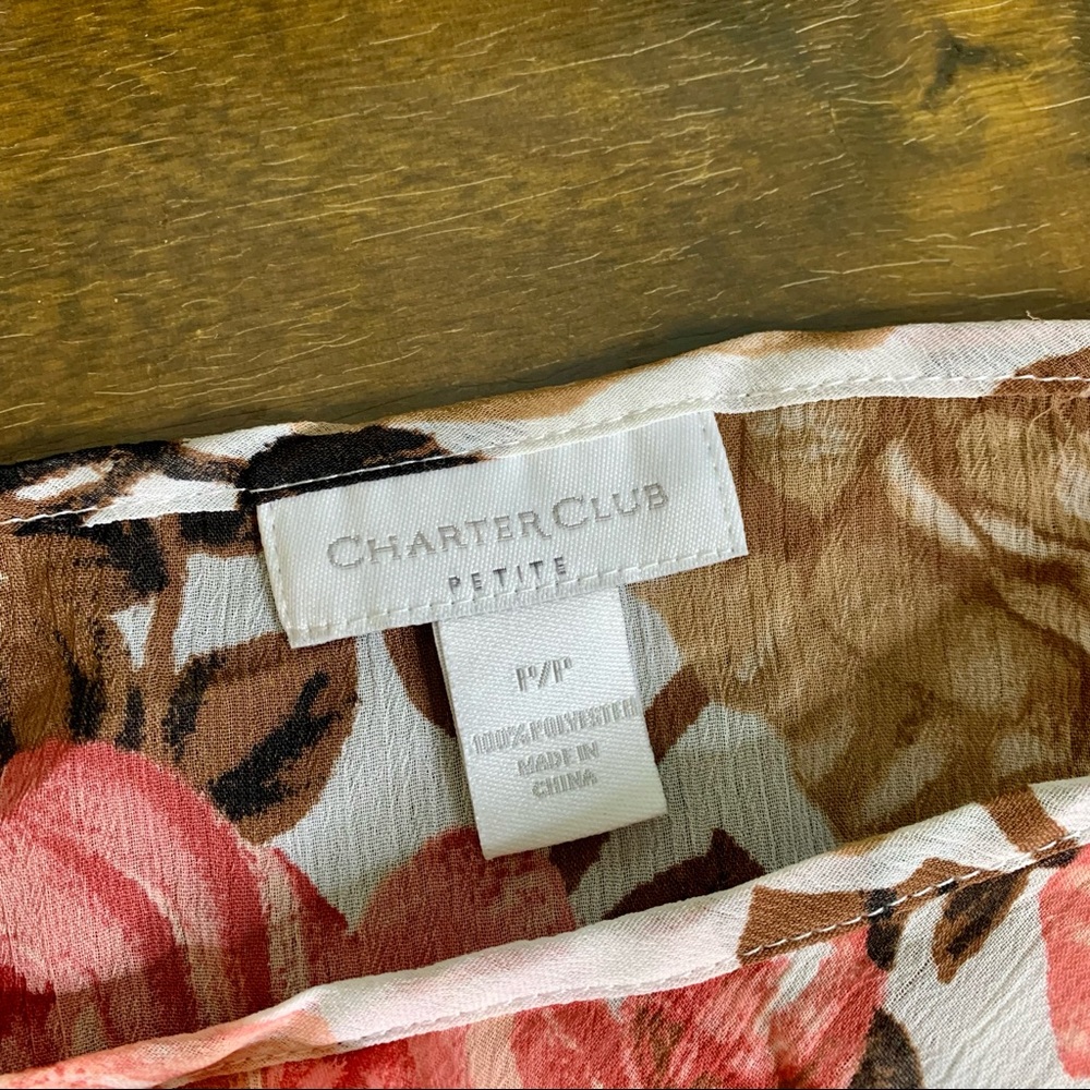 Charter Club Roses Ruffle Blouse - Picture 9 of 10